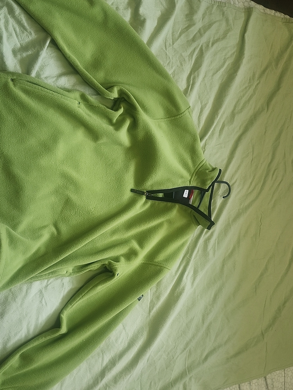 Izod Green Quarter-Zip Fleece Sweater